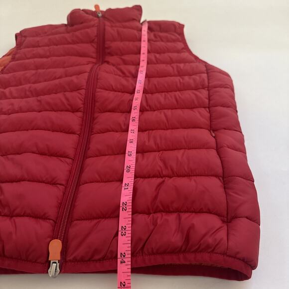 Save The Duck Puffer Vest Mens Small Ultra Light Full Zip Red Outdoors Gorpcore - Picture 8 of 10